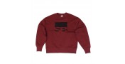 SWEAT SLIDEBOX FRONT BRODE CREW - BURGUNDY