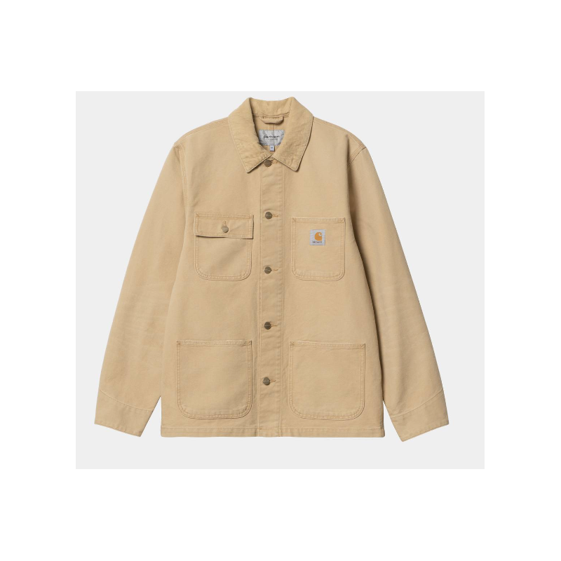 VESTE CARHARTT MICHIGAN COAT - BOURBON AGED CANVAS VESTE CARHARTT MICHIGAN COAT - BOURBON AGED CANVAS