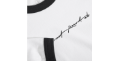 T-SHIRT LAST RESORT AB SIGNATURE RINGER TEE - WHITE BLACK