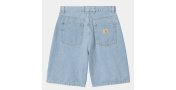 SHORT CARHARTT WIP BRANDON - BLUE HEAVY STONE BLEACHED